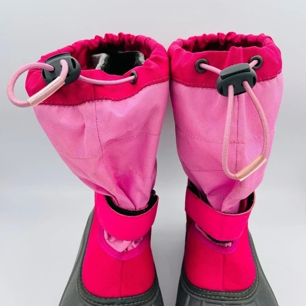 COLUMBIA Youth Girls Pink Powderbug Plus II Winter Snow Boot Waterproof Size 6